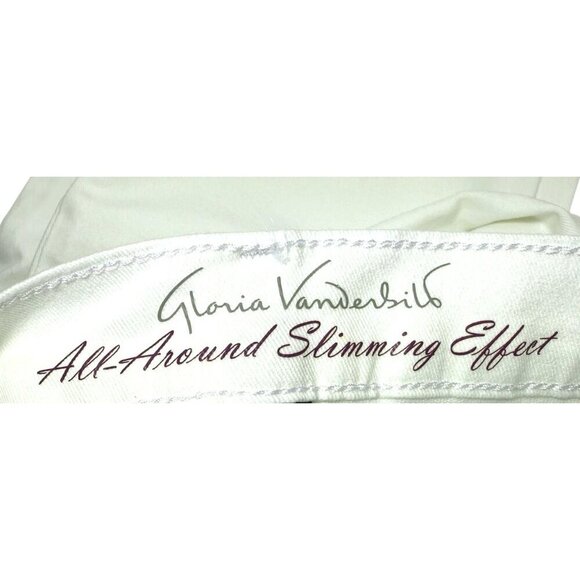 Gloria Vanderbilt Womens White Straight Leg Cut Amanda Capri Pants Sz 10 New - Picture 8 of 10